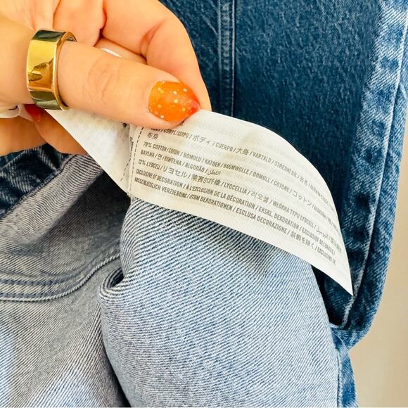 NEW ABERCROMBIE Medium Blue Wash Denim A-Line Mini Tank Top Jean Dress L - Picture 12 of 16